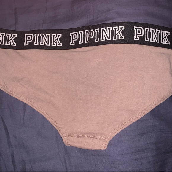 VS Pink Large Ultimate Strappy Lightly Lined Sports Bra & Panty NEW ICED COFFEE - Picture 14 of 16